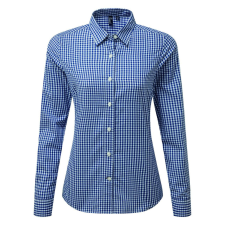 Premier PR352 'MAXTON' CHECK WOMEN'S LONG SLEEVE SHIRT XS munkaruha