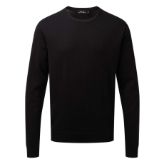Premier PR692 finom kötésű kereknyakú férfi pulóver Premier, Black-4XL