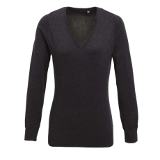 Premier PR696 V-nyakú finom kötésű Női pulóver Premier, Charcoal-2XL