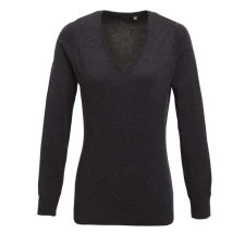 Premier PR696 V-nyakú finom kötésű Női pulóver Premier, Charcoal-4XL női pulóver, kardigán