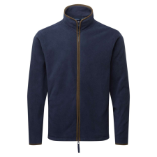 Premier PR823 ARTISAN férfi cipzáras polár pulóver Premier, Navy/Brown-L férfi pulóver, kardigán
