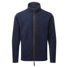 Premier PR823 ARTISAN férfi cipzáras polár pulóver Premier, Navy/Brown-S