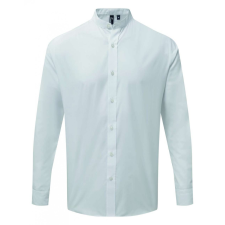 Premier Uniszex ing Premier PR258 Banded Collar &#039;Grandad&#039; Long Sleeve Shirt -XS, White férfi ing