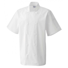 Premier Uniszex kabát Premier PR656 Short Sleeve Chef'S Jacket -3XL, White