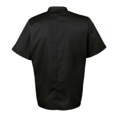 Premier Uniszex kabát Premier PR656 Short Sleeve Chef'S Jacket -M, Black