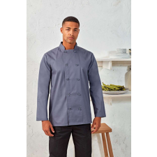 Premier Uniszex kabát Premier PR657 Long Sleeve Chef’S Jacket -L, Steel női dzseki, kabát