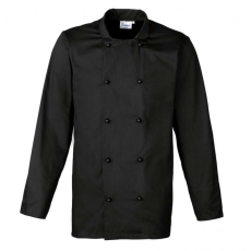 Premier Uniszex kabát Premier PR661 ‘Cuisine' Long Sleeve Chef’S Jacket -XS, Black