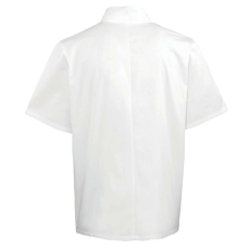 Premier Uniszex kabát Premier PR664 Chef'S Short Sleeve Stud Jacket -XS, White