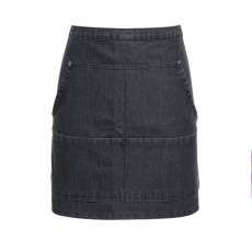 Premier Uniszex kötény Premier PR125 Jeans Stitch Denim Waist Apron -Egy méret, Black Denim