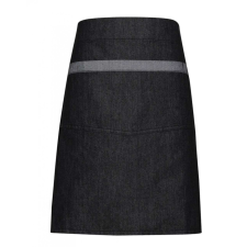 Premier Uniszex kötény Premier PR128 Domain&#039; Contrast Denim Waist Apron -Egy méret, Black Denim női ruházati kiegészítő