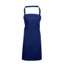 Premier Uniszex kötény Premier PR154 ‘Colours’ Bib Apron With pocket -Egy méret, Royal női ruházati kiegészítő