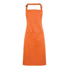Premier Uniszex kötény Premier PR154 ‘Colours’ Bib Apron With pocket -Egy méret, Terracotta női ruházati kiegészítő