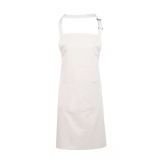 Premier Uniszex kötény Premier PR154 ‘Colours’ Bib Apron With pocket -Egy méret, White