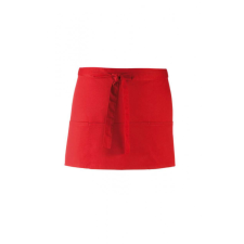 Premier Uniszex kötény Premier PR155 Colours Collection’ Three pocket Apron -Egy méret, Red női ruházati kiegészítő