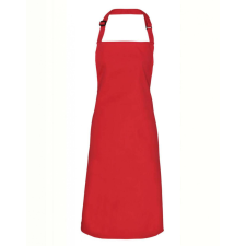 Premier Uniszex kötény Premier PR167 polyester Bib Apron -Egy méret, Red női ruházati kiegészítő