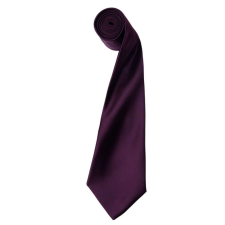 Premier Uniszex Premier PR750 Colours Collection&#039; Satin Tie -Egy méret, Aubergine nyakkendő