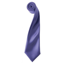 Premier Uniszex Premier PR750 Colours Collection&#039; Satin Tie -Egy méret, Purple nyakkendő
