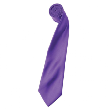 Premier Uniszex Premier PR750 Colours Collection&#039; Satin Tie -Egy méret, Rich Violet nyakkendő