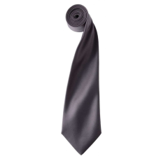 Premier Uniszex Premier PR750 Colours Collection' Satin Tie -Egy méret, Steel