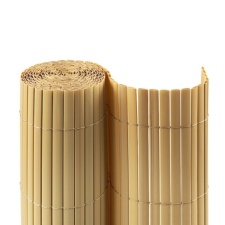 Premium_D Belátásgátló műnád 140x700 cm bambusz színben kerítés takaró tekercs szélfogó PVC redőny