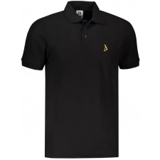 Prémium férfi póló gallérral ALTISPORT ALM002203 FEKETE ÉS ARANY méret: XL férfi póló