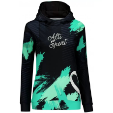  Prémium funkcionális női pulóver ALTISPORT VOJ/ALW027MI01 FEKETE/TÜRKIZ méret: XL