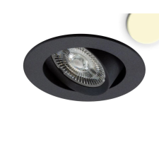 Prémium LED süllyesztett lámpa Slim68 fekete, kerek, 9W, meleg fehér, dimmelhető világítás