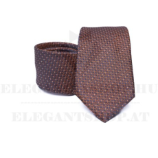  Prémium selyem nyakkendő - Rozsdabarna pöttyös