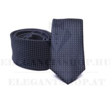  Prémium slim nyakkendő - Kék aprómintás