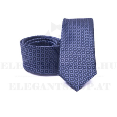  Prémium slim nyakkendő - Kék mintás