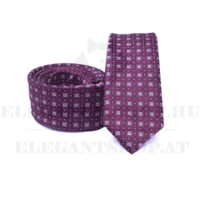  Prémium slim nyakkendő - Lilásbordó mintás nyakkendő