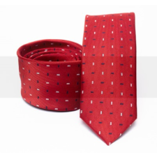  Prémium slim nyakkendő - Piros aprómintás nyakkendő