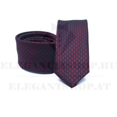  Prémium slim nyakkendő - Piros-kék aprómintás