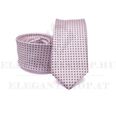  Prémium slim nyakkendő - Rózsaszín pöttyös