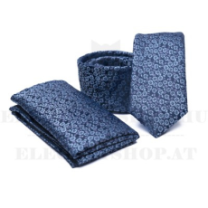  Prémium slim nyakkendő szett - Kék virágmintás