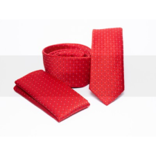  Prémium slim nyakkendő szett - Piros pöttyös nyakkendő