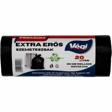 Prémium szemeteszsák extra erős 20 literes fekete 20db/csg 50x50cm 12 micron tisztító- és takarítószer, higiénia
