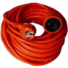 PremiumCord 230V-os Hosszabbító Kábel, 20m, narancs kábel és adapter