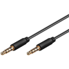 PremiumCord 4 pólusú jack M 3.5 to jack M 3.5, 0.5m