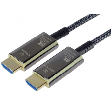 PremiumCord HDMI 2.1 Összekötő Fekete-Bézs 15m KPHDM21T15 kábel és adapter