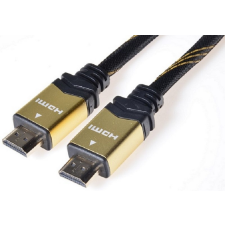 PremiumCord kphdmet1 GoldHDMI High Speed + Ethernet 1 m arany-fekete kábel audió/videó kellék, kábel és adapter