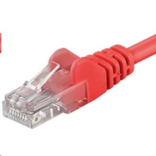 PremiumCord Patch kábel UTP RJ45-RJ45 CAT5e 1.5m piros kábel és adapter