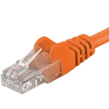 PremiumCord Patch kábel UTP RJ45-RJ45 CAT6 10m narancssárga kábel és adapter