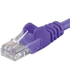 PremiumCord Patch kábel UTP RJ45-RJ45 CAT6 1, 5m lila kábel és adapter