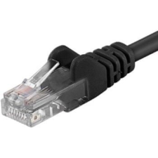 PremiumCord Patch UTP Kábel CAT6, 5m, Fekete kábel és adapter