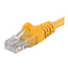 PremiumCord Patch UTP Kábel CAT6, 7m, Sárga kábel és adapter
