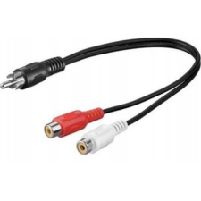 PremiumCord RCA Elosztó Fekete 20cm kjackcy1-02 (kjackcy1-02) kábel és adapter
