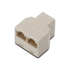 PremiumCord RJ-45 Elosztó Fehér 3cm SRJR2FF kábel és adapter