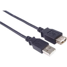 PremiumCord USB 2.0 0,5m, fekete, hosszabbító kábel és adapter
