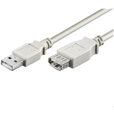 PremiumCord USB 2.0 hosszabbító 2 m fehér kábel és adapter